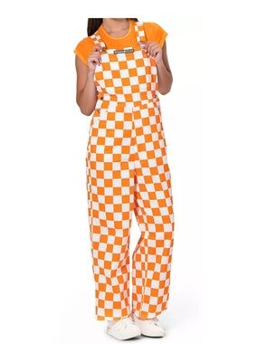Tennesee Volunteers Game Bibs Bib Overalls Small Orange White Checker Game Day